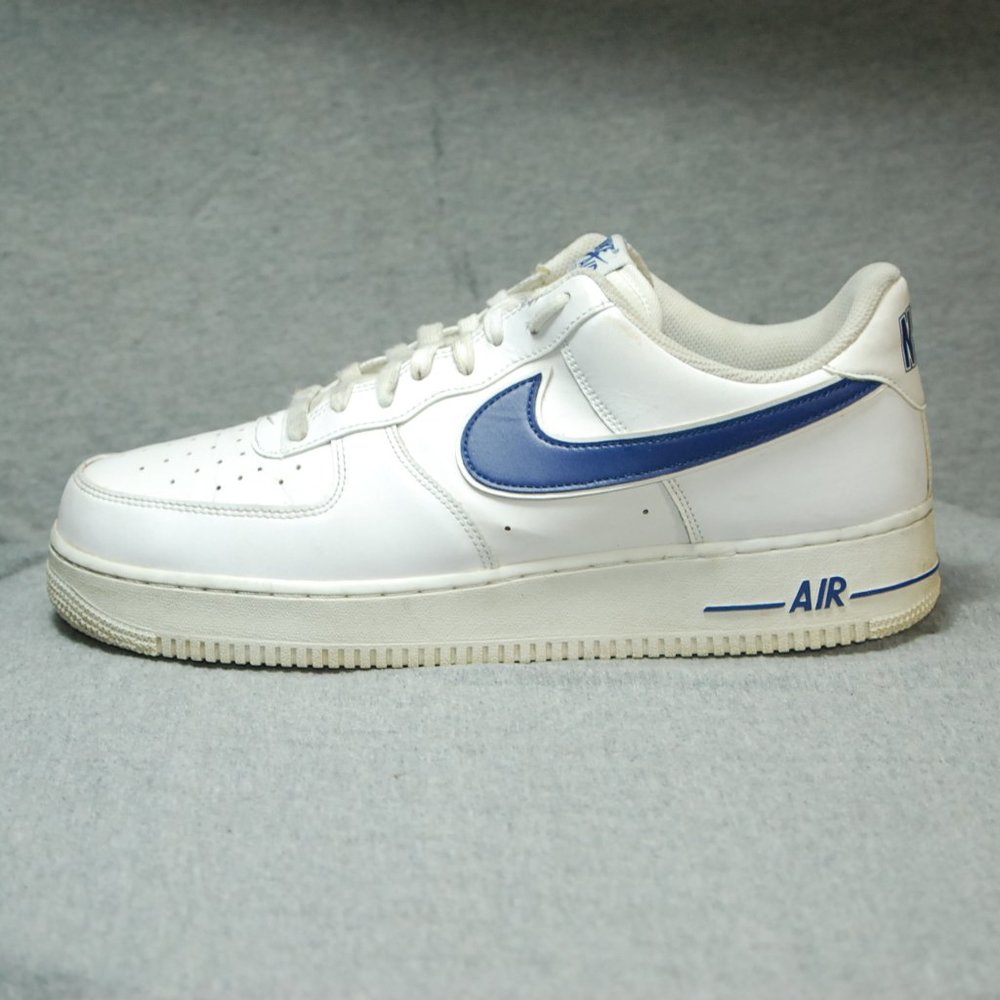 Nike Air Force 1 '07 3 White Deep Royal Blue A02423-103 Men Size 13